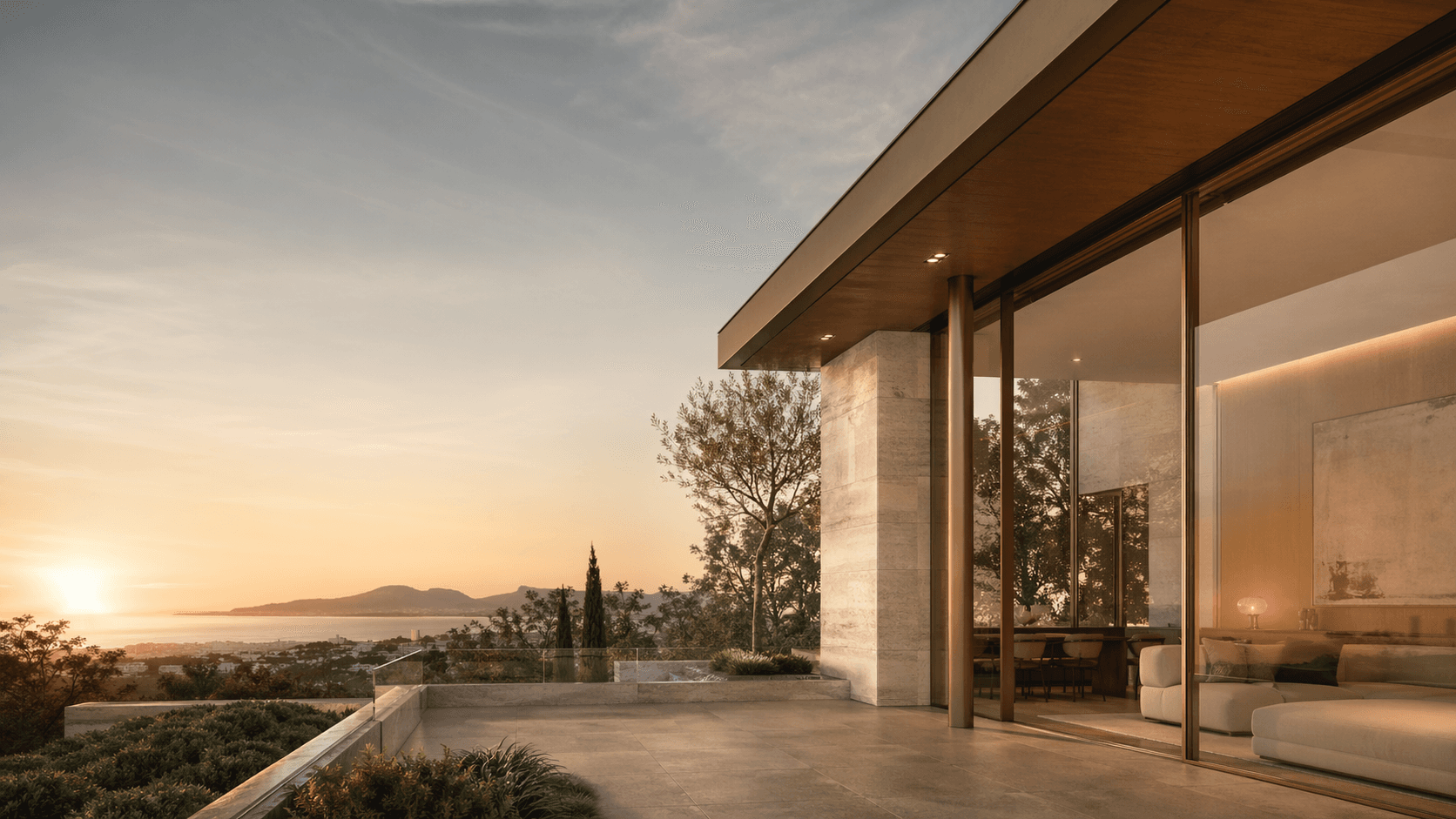 Arquitetura residencial contemporânea com acabamento sofisticado
